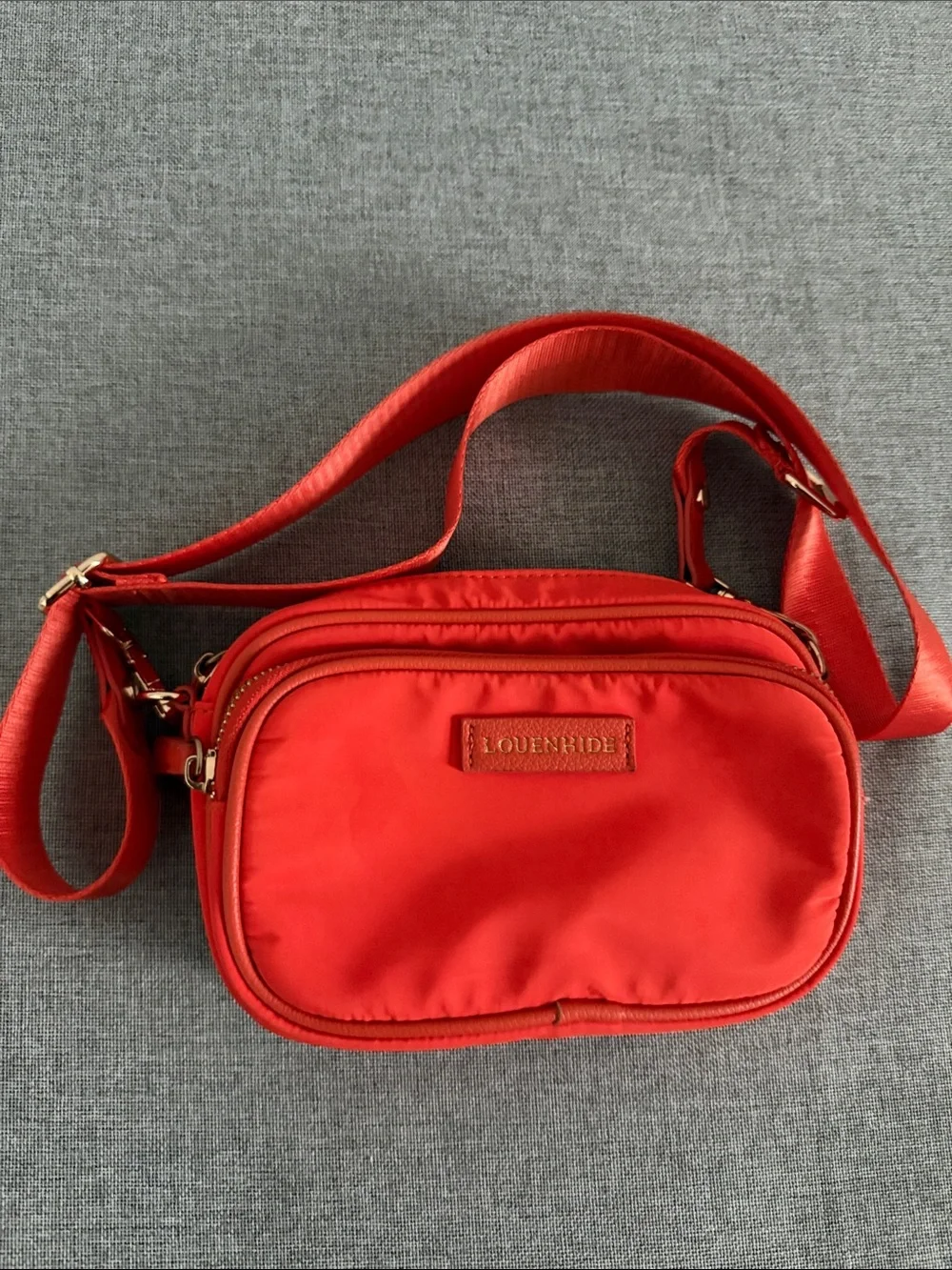 Loudenhide Cali Orange Crossbody Bag with Wide Adjustable Strap